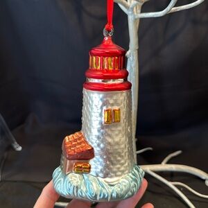 Kurt Adler Blown Glass Ocean
Lighthouse Ornament.